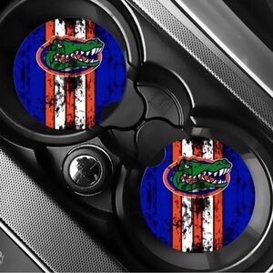 Gators Football Team Car Coasters Absorbent Set of (2)